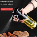 İliva Sprey Yağdanlık Püskürtmeli Sprey Cam Şişe Zeytinyağı Sirke Yağ Püskürtücü - Siyah - 220 ml