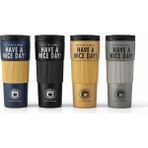 İlk El Grup 600 ml Have A Nice Day" 600 ml Çift Katmanlı Paslanmaz Çelik Termos Mug ALK4624 - Çok Renkli - 0 - 249 ml