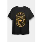 İlk El Grup Ieg™ 1 Mayıs Labor Day Emekçi Temalı Baskılı Oversize Bisiklet Yaka T-Shirt - Siyah