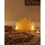 İlk El Grup ieg™ 3D LED Mumlu Cami Dekorasyonu 2 Adet Pilli Mum Hediyeli