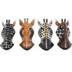 İlk El Grup Ieg™ Ahşap Duvara Asmalı 20 cm Zebra Maske - Renkli - standart