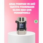 İlk El Grup Ieg™ Araç Hava Pompası ve Akü Takviye Powerbank 12.000 Mah Çok Fonksiyonlu - Renkli