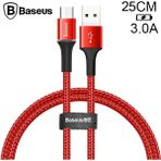 İlk El Grup Ieg™ Baseus Halo Mikro USB 3A Hızlı Şarj 0.25CM Kısa Power Bank Için Şarj KABLOSU-(5775) - 1 - Kırmızı