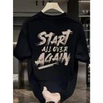 İlk El Grup Ieg™ Baskılı Oversize Bisiklet Yaka T-Shirt - Siyah - XL