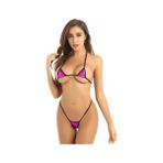 İlk El Grup Ieg™ Büyük Beden Fantezi Seksi Pembe Üçgen Kesim Sütyen String Takım TG2710142-B - 2XL