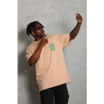İlk El Grup Ieg™ Erkek Baskılı T-Shirt Kısa Kol Bisiklet Yaka Regular Fit Rahat Kalıp Günlük Tişört - - Bej - XL