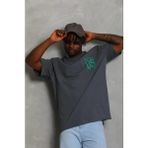 İlk El Grup Ieg™ Erkek Baskılı T-Shirt Kısa Kol Bisiklet Yaka Regular Fit Rahat Kalıp Günlük Tişört - - Füme