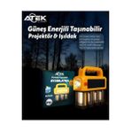 İlk El Grup Ieg™ Güneş Enerjili Taşınabilir Projektör Işıldak - Renkli