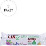 İlk El Grup Ieg™ J-500 Jumbo Boy Çöp Torbası 80 x 110 cm 10 Lu Rulo x 5 Paket = 50 Adet (Siyah) - 10 x 10 cm