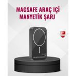 İlk El Grup Ieg™ Magsafe Araç Telefon Tutucu 15W Hızlı Şarj Type-C Girişli - Renkli