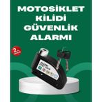 İlk El Grup Ieg™ Motosiklet Scooter Bisiklet Tekerlek Disk Kilidi Alarmlı Güvenlik - 1