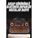 İlk El Grup Ieg® Nostaljik Görünümlü Ahşap Radyo Tf Sd USB Girişli LED Fener Işıklı - 1