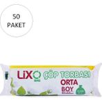 İlk El Grup Ieg™ Orta Boy Çöp Torbası 55 x 60 cm 20 Li Rulo x 50 Paket = 1.000 Adet (Mavi) - 10 x 10 cm