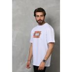 İlk El Grup Ieg™ Unisex Bisiklet Yaka Baskılı Oversize T-Shirt - Beyaz - XL