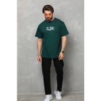 İlk El Grup Ieg™ Unisex Bisiklet Yaka Baskılı Oversize T-Shirt - Yeşil - M