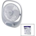 İlk El Grup Ieg™ USB 7 Inç- 20CM Masa Üstü Fan Vantilatör Işıklı 5W 180 Derece 3 Kademe Hız - 3 Pervane - 001-Siyah