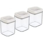 İlk El Grup Ieg™ Vakumlu Erzak Kavanozu Kare 3lü Set ROYALEKS-OKY-234 - Renkli - 1