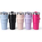 İlk El Grup Renkli 900 ml Taşıma Kulplu Paslanmaz Çelik Termos Mug Bardak - 1