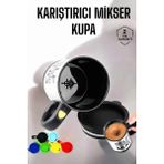 İlk El Grup Yazılı Kupa Kendi Kendini Karıştıran Mikser Kupa Termos Bardak - Renkli - 0,5 ml