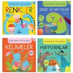 Ilk Kelimelerim Ilk Sözlüğüm Serisi- 4 Kitap - Bebeklerde Erken Öğrenme, Keşfetme, Bilişsel Gelişim