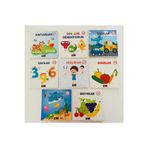 İlk kİtaplarım Türkçe/İngilizce Temel Kelimeler 8'li set 15x15 cm