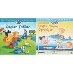 İlk Okuma Kitabım - Çağlar Tatilde & Çağlar Yüzme Öğreniyor: İlk Okuma Kitabım (2 Kitap Set)