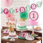 İlk Yaş Partim Pembe 1 Yaş SÜPER Parti Seti 24 KİŞİLİK