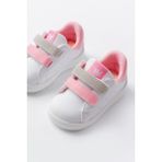 Ilkadım - Bebek Ortopedik Kaydırmaz Taban Ayakkabı - Beyaz - Pembe
