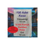 ilkadimbuklet 10x15 cm %100 Pamuk 100 Adet Ham Bez Kese – Doğal – Hediyelik, Lavanta, Sabun,