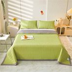 İlkbahar-Yaz Kapitone Yatak Örtüsü Seti - 250 x 230 cm, 2 Yastık Kılıfı İçerir, Çift Kişilik, Tek Kişilik ve Kraliçe Yataklar için Mükemmel - Şık Yeşil Renk, Hafif ve Nefes Alabilir