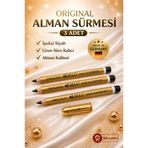 İlkbenaldim Alman Sürmesi 3 Adet Orijinal Siyah Kohl Göz Kalemi Uzun Süre Kalıcı Sürme