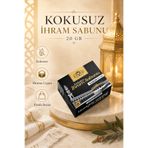 İlkbenaldim İhrama Uygun Kokusuz Katı Sabun 20gr Hac ve Umre İçin Katı Sabun | Alkol ve Parfüm İçermez