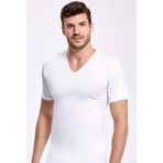 İlke İç Giyim 1012 V Yaka Kollu Beyaz 10 Adet Erkek Atlet