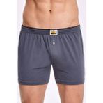 İlke İç Giyim Düz Havlu Bel Erkek Boxer 3 Adet - Füme - 4XL