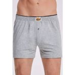 İlke İç Giyim Düz Havlu Bel Erkek Boxer 3 Adet - Gri Melanj - 4XL