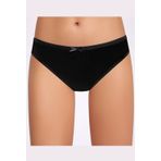 İlke İç Giyim Fiyonklu Siyah Bikini 10 Adet Kadın Külot
