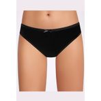 İlke İç Giyim Fiyonklu Siyah Bikini 3 Adet Kadın Külot