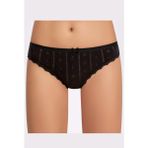 İlke Kadın Jakarlı (Transferli Ribana) Dantelli Bikini 273 - 12 Adet - L - Siyah