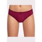İlke Kadın Jakarlı (Transferli Ribana) Dantelli Bikini 273 - 12 Adet - M - Vişne