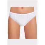 İlke Kadın Jakarlı (Transferli Ribana) Dantelli Bikini 273 - 6 Adet - S - Beyaz