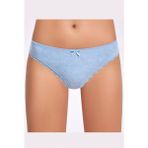 İlke Kadın Melanjlı Dantelli Bikini Külot 278 - 6 Adet - L - XL - Mavi