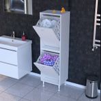 İlkim Alt Ve Üst Modül Sepetli Banyo Dolabı, 45 Cm