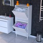 İlkim Alt Ve Üst Modül Sepetli Banyo Dolabı, 55 Cm