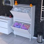 İlkim Alt Ve Üst Modül Sepetli Banyo Dolabı, 75 Cm