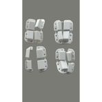 İlkim Pvc 17X25 Sabit Sineklik Tak Çıkar Pabuç(4 Takım 16 Adet )Beyaz 32 Adet Vida