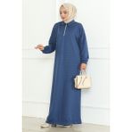 İlkimay Lener Fermuarlı Elbise 1199 - Lacivert - 36