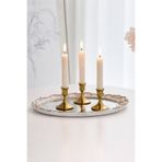 İlknur Home life Gold Renk Metal Üçlü Şamdan Seti | Dekoratif Mumluk