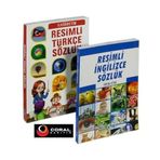 İlköğretim Resimli Türkçe ve İngilizce Sözlük Seti - 2 Kitap Takım