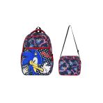 İlkokul Çantası Sonic 2'Li Set 40*30 Cm Beslenme Çantası Ortopedik Sırt Çantası Erkek Çocuk