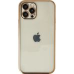 İlkyaz Fashion Apple Iphone 12 Pro Max Kılıf Razer Lensli Silikon - Gold - Çok Renkli